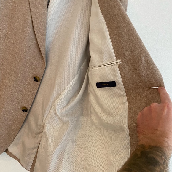 Stafford Men's Linen Blend Classic Fit Suit Blazer - 42R - Picture 5 of 10